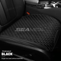 SEAMETAL Flax Car Seat Cover Front Rear Linen Fabric Cushion Breathable Auto Seat Mat Protector Universal For Most Truck SUV Van
