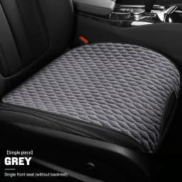 SEAMETAL Flax Car Seat Cover Front Rear Linen Fabric Cushion Breathable Auto Seat Mat Protector Universal For Most Truck SUV Van