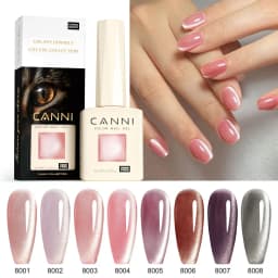 CANNI Cat Eye Gel Nail Polish and Glitter Gel 9ml HEMA TPO FREE High Gloss Quality Soak Off UV Gel Art Manicure Salon DIY Home