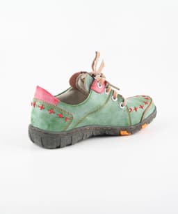 TMA EYES Hand Stitching Color Block Leather Women's Sneaker With Plus Size