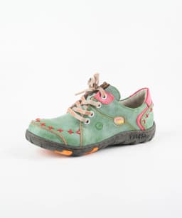 TMA EYES Hand Stitching Color Block Leather Women's Sneaker With Plus Size