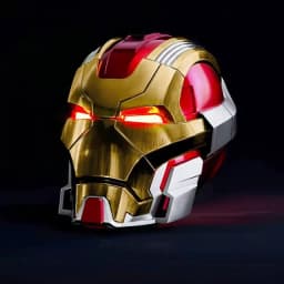 Iron Man Mk17 1:1 Full Face Helmet Jarvis Collectible Cosplay Voice Control Electric Wearable Mask Prop Mecha Model Toy Gifts
