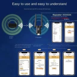 KEBIDUMEI Wireless 2.4G 300Mbps USB WiFi Repeater Extender Signal Amplifier Booster Long Range Router Home Network Extension