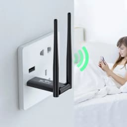 KEBIDUMEI Wireless 2.4G 300Mbps USB WiFi Repeater Extender Signal Amplifier Booster Long Range Router Home Network Extension