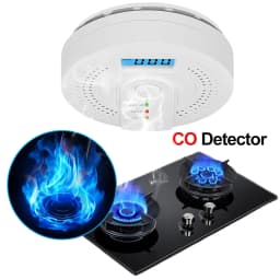 Carbon Monoxide Detector CO Gas Monitor Alarm Sound & Light Warning CO Sensor Detector with LED Digital Display for Home Office
