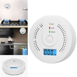 Carbon Monoxide Detector CO Gas Monitor Alarm Sound & Light Warning CO Sensor Detector with LED Digital Display for Home Office