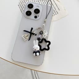 Cute Miffy Kawaii New Style Pendant Mini Cartoon Rabbit Keychain Backpack Schoolbag Handbag Mobile Phone Case Pendant Girl Gift