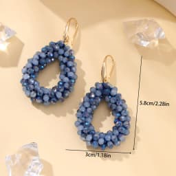 INKDEW Small Earrings National Flag Colors Water Drop Earrings for Women Handmade Beads Crystal Earrings Gift Jewelry EA124