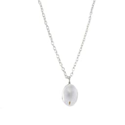 Natural Dandelion Ellipse Clover Crystal NecklaceHandmade Dried Flowers Pendant Permanent Preservation Chains Jewelry Gor Women
