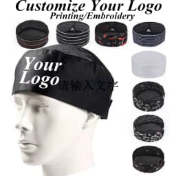 Custom Logo Dome Mesh Chef Hats Women Men Breathable Adjustable Food Service Work Cap Japanese Korean Style Cuisine Hat Cook Hat