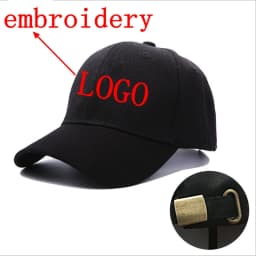 New Custom Logo Embroidery for Unisex Adjustable Baseball Cap Women Casual Solid Color Hip Hop Dad Caps Snapback Dad Adult Hat