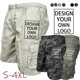 Customized Summer Printed Men's Cargo Shorts Casual Jogging Shorts Loose Pocket Work Shorts Sports Shorts