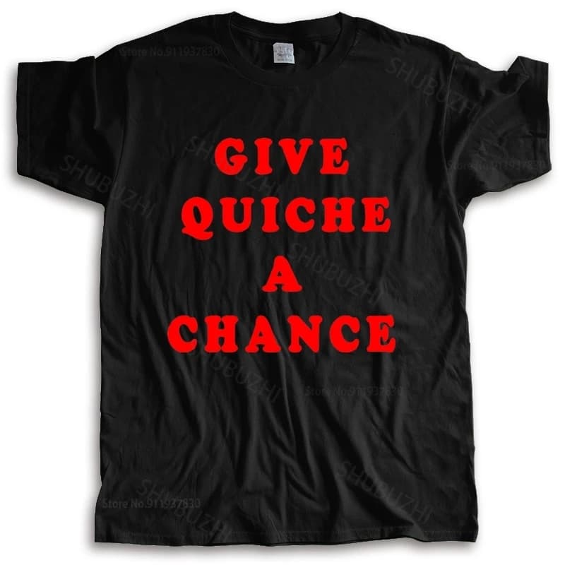 new arrived men t-shirt summer Give Quiche A Chance T-Shirt Red Dwarf Lister Rimmer Cat male cotton tee-shirt bigger size