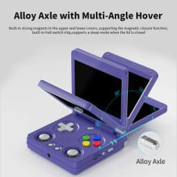 Anbernic RG34XXSP Flip Retro Handheld Game Console 3.4'' IPS 720*480 Screen Linux 64-bit 3300mAh Portable Games Player Supports Wifi Bluetooth HDMI Connection to TV Streaming RG 34XXSP