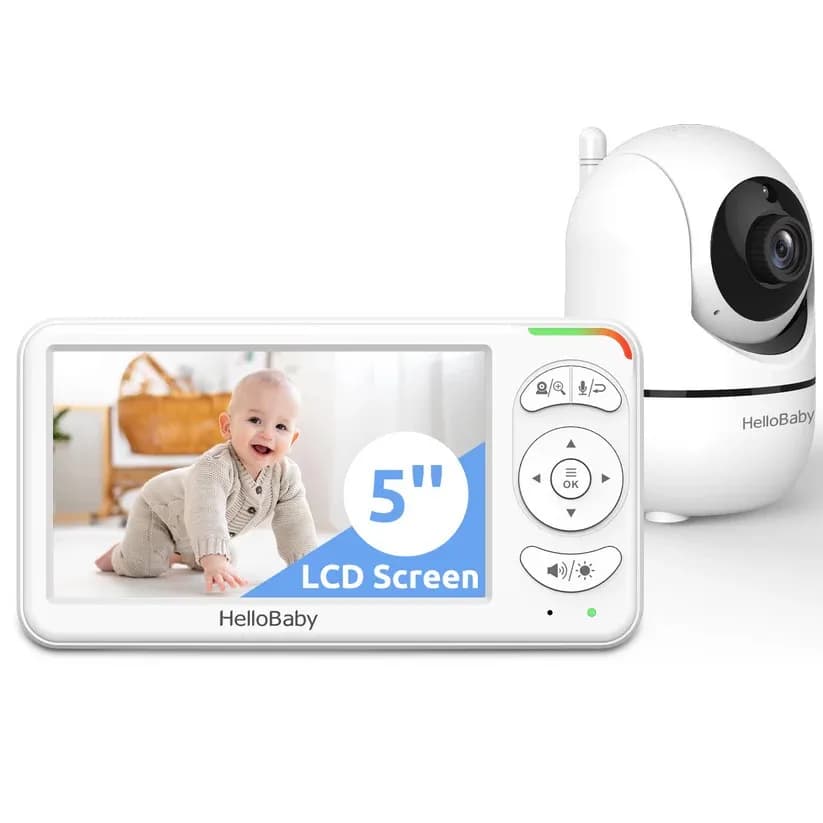 HelloBaby BBM838 Baby Monitor, No WiFi,Two-Way Talk, 4000mAh Battery, 2x Digital Zoom