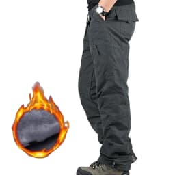 2025 Winter Thick Fleece Casual Pants Men Cotton Military Tactical Baggy Cargo Pants Double Layer Velvet Warm Thermal Trousers