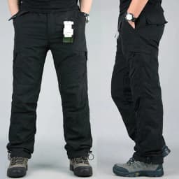 2025 Winter Thick Fleece Casual Pants Men Cotton Military Tactical Baggy Cargo Pants Double Layer Velvet Warm Thermal Trousers