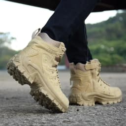 Men's Hunting Boot Hiking Mens Ankle Boot Tactical Big Size 39-46 Boot Male Shoes Work Safety Shoes Motocycle Boots