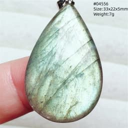 Natural Blue Light Labradorite Pendant Jewelry Water Drop Crystal Flash Labradorite Bead Necklace Women Men AAAAAA