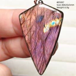 Natural Blue Light Labradorite Pendant Jewelry Water Drop Crystal Flash Labradorite Bead Necklace Women Men AAAAAA