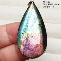 Natural Blue Light Labradorite Pendant Jewelry Water Drop Crystal Flash Labradorite Bead Necklace Women Men AAAAAA