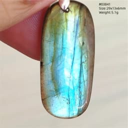 Natural Blue Light Labradorite Pendant Jewelry Water Drop Crystal Flash Labradorite Bead Necklace Women Men AAAAAA
