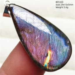 Natural Blue Light Labradorite Pendant Jewelry Water Drop Crystal Flash Labradorite Bead Necklace Women Men AAAAAA