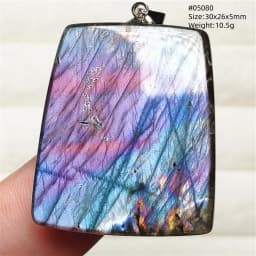 Natural Blue Light Labradorite Pendant Jewelry Water Drop Crystal Flash Labradorite Bead Necklace Women Men AAAAAA