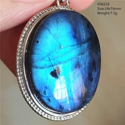 Natural Blue Light Labradorite Pendant Jewelry Water Drop Crystal Flash Labradorite Bead Necklace Women Men AAAAAA