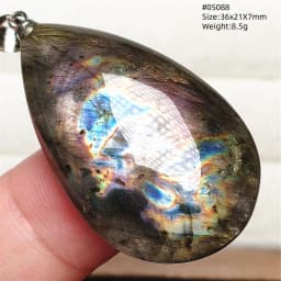 Natural Blue Light Labradorite Pendant Jewelry Water Drop Crystal Flash Labradorite Bead Necklace Women Men AAAAAA