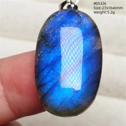 Natural Blue Light Labradorite Pendant Jewelry Water Drop Crystal Flash Labradorite Bead Necklace Women Men AAAAAA