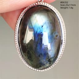 Natural Blue Light Labradorite Pendant Jewelry Water Drop Crystal Flash Labradorite Bead Necklace Women Men AAAAAA
