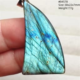 Natural Blue Light Labradorite Pendant Jewelry Water Drop Crystal Flash Labradorite Bead Necklace Women Men AAAAAA