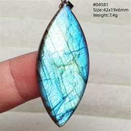 Natural Blue Light Labradorite Pendant Jewelry Water Drop Crystal Flash Labradorite Bead Necklace Women Men AAAAAA