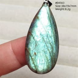 Natural Blue Light Labradorite Pendant Jewelry Water Drop Crystal Flash Labradorite Bead Necklace Women Men AAAAAA