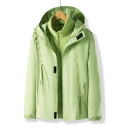 Women Three-in-One Detachable Autumn Winter Outdoor Climbing Windbreaker Windproof Waterproof Fleece Lined Jacket Coat Man Coats
