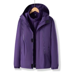 Women Three-in-One Detachable Autumn Winter Outdoor Climbing Windbreaker Windproof Waterproof Fleece Lined Jacket Coat Man Coats