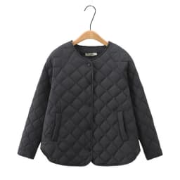 Simple Raglan Sleeve Thin Parkas Women Autumn Winter Plus Size Casual Clothing Argyle Padded Coat Thermal Quilted Jacket