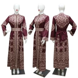 Ramdan Eid Print Jalabiya Muslim Women Zipper Long Dress Robe Dubai Abaya Outfits Kaftan Ethnic Islam Clothing Caftan Dresses