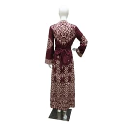Ramdan Eid Print Jalabiya Muslim Women Zipper Long Dress Robe Dubai Abaya Outfits Kaftan Ethnic Islam Clothing Caftan Dresses
