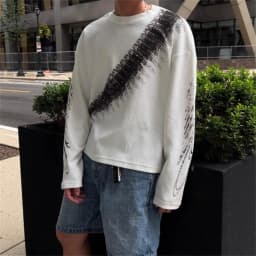 New Y2K Bullet Letter Print American Retro Long-Sleeved T-Shirt, Street Style Casual Loose Top for Men and Women