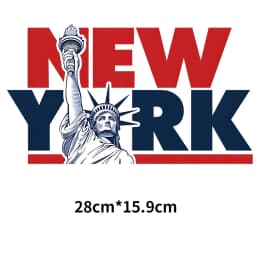New York Letters DTF Heat Transfer vinyl clothing printed patch DIY men's and women's hoodie T-shirts decorated with stripes