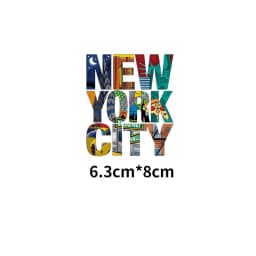 New York Letters DTF Heat Transfer vinyl clothing printed patch DIY men's and women's hoodie T-shirts decorated with stripes