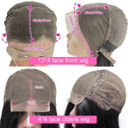 Short Straight Bob Wig Human Hair Wig 13x4 Hd Lace Front Wig 4x4 Closure Wig 230% Density Cheap Wig Natural Black 12 14 16 inch