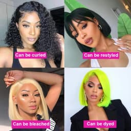 Short Straight Bob Wig Human Hair Wig 13x4 Hd Lace Front Wig 4x4 Closure Wig 230% Density Cheap Wig Natural Black 12 14 16 inch