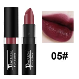 1Pcs Long Lasting Pigment Nude Purple Black Blue Red Green Lipstick Waterproof Velvet Matte Luxury Lips Makeup Cosmetics
