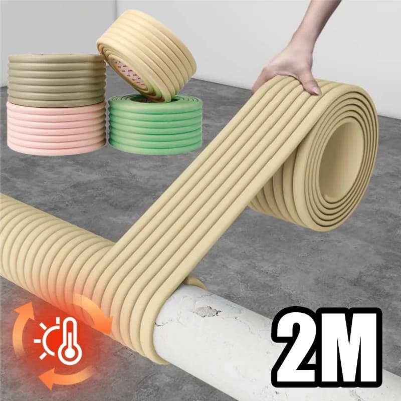 Self Adhesive Thick Sponge Foam Pipe Insulation Tape for Outdoor Water Pipe Freeze Prevention and Winter Thermal Protection