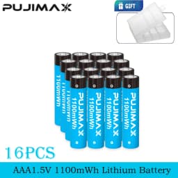 PUJIMAX Rechargeable Lithium Battery AA 4255mWh/AAA 1100mWh Batteries High Capacity 1.5V Battery for Clocks Mouse Remote Control