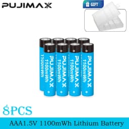 PUJIMAX Rechargeable Lithium Battery AA 4255mWh/AAA 1100mWh Batteries High Capacity 1.5V Battery for Clocks Mouse Remote Control