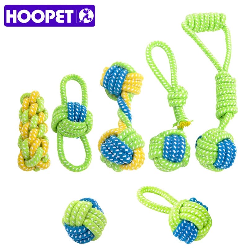 HOOPET Dog Toy Chews Cotton Rope Knot Ball Grinding Teeth Odontoprisis Pet Large Small 7 Style Options